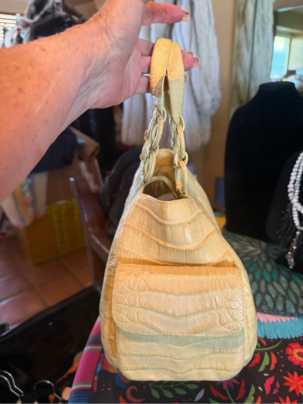 Gorgeous Vintage Crocodile Handbag